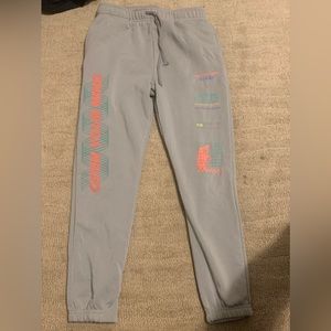 Mens M Brooklyn Cloth Gray Jogger with Futuristic print